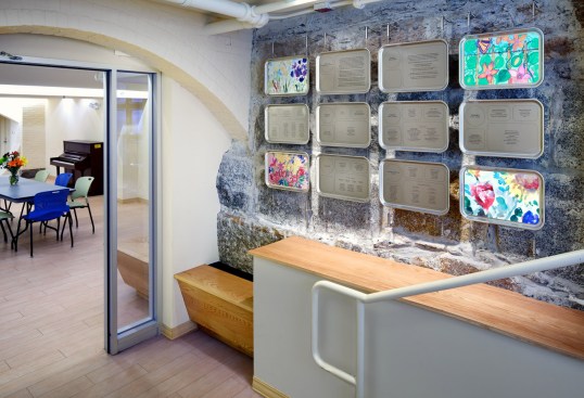 Women's Lunch Place entry and donor wall