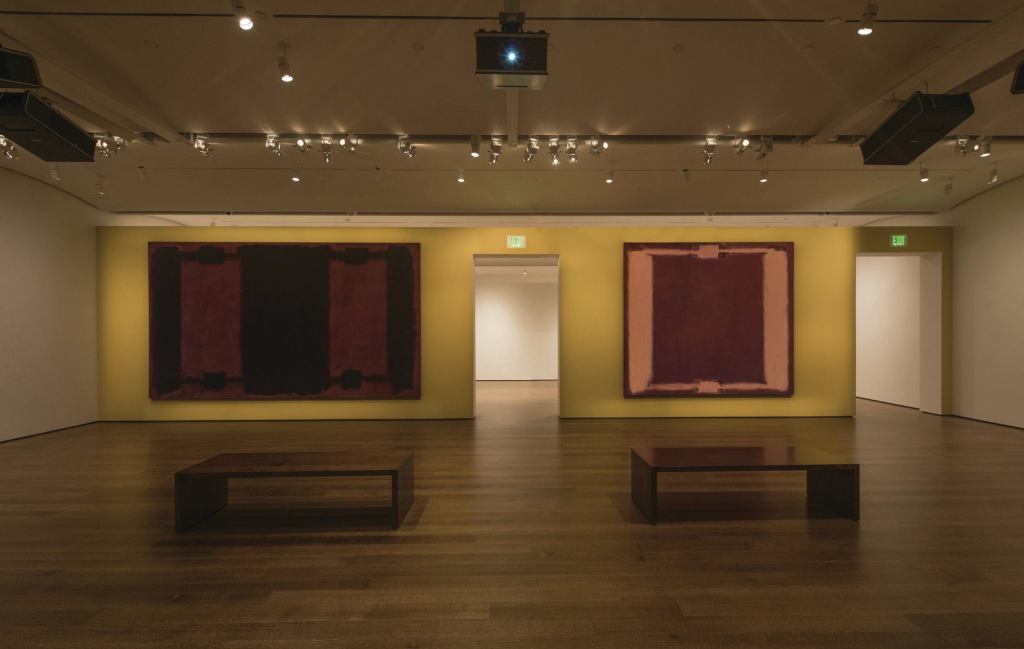 Mark Rothko’s Panel Four and Panel Five (Harvard Mural), with restored colors.