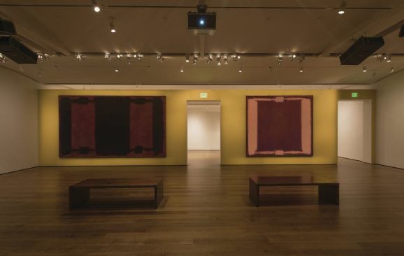 Mark Rothko’s Panel Four and Panel Five (Harvard Mural), with restored colors.