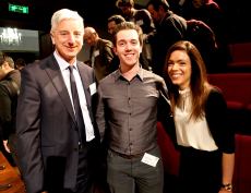 From left: Mike Simpson, of Philips, and Matthew Wright and Karen Smart, both of Paul Nulty Lighting Design.