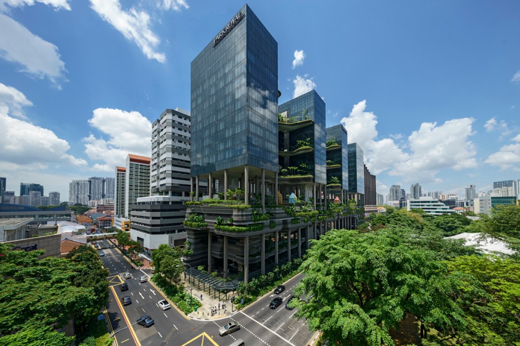 Parkroyal on Pickering, by WOHA, in Singapore.