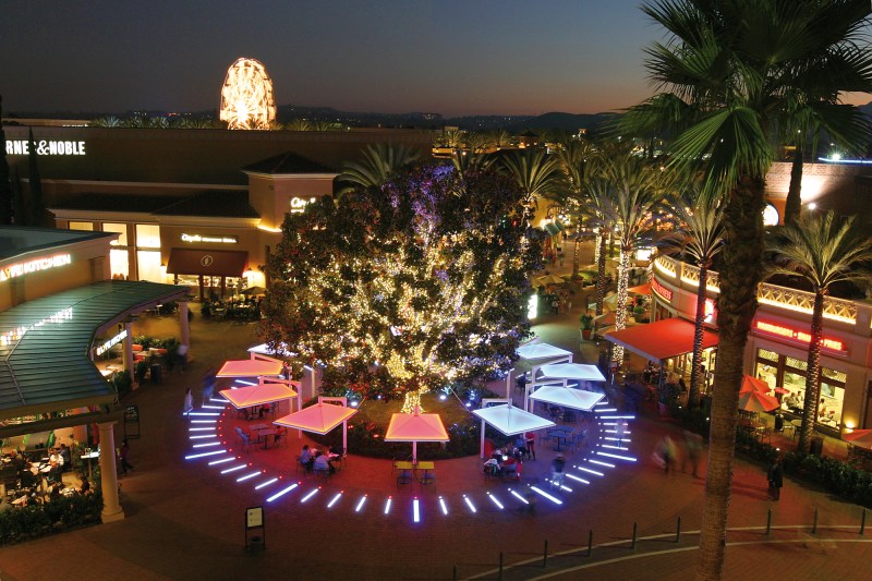 The “Clock” at Irvine Center is a custom architectural lighting installation commissioned by Irvine&nbsp;Spectrum Center and designed by Matt Levesque of First Circle Design of Newport Beach, Calif.&nbsp;