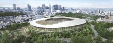 This rendering provided by the Japan Sports Council shows the Design "A" proposal.