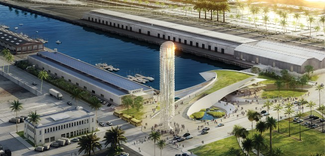 Aerial view of campus