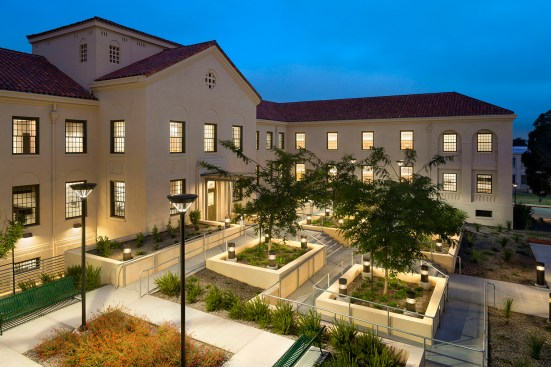 Entrance Courtyard at VA West Los Angeles, Los Angeles, Calif., by Leo A Daly