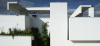 cantilevered structures above the skylights