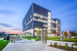 Earth tubes feed fresh air into the new Environmental Sciences and Chemistry Building at University of Toronto Scarborough