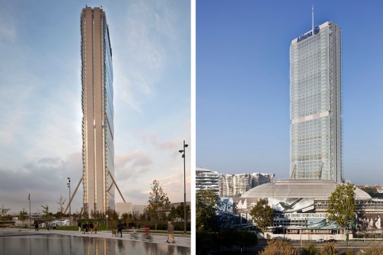 View of thin profile from southwest; View from east