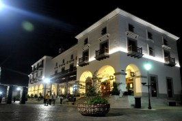 A commercial plaza in Cayalá, a newly developed community in Guatemala City, Guatemala.