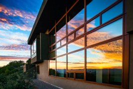 Exterior view at sunset