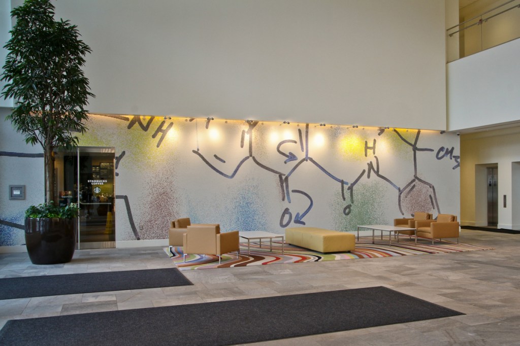 Vertex Pharmaceuticals headquarters lobby.