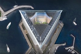 Rendering of Soundport Headquarters for Ferring Pharmaceuticals, Copenhagen.