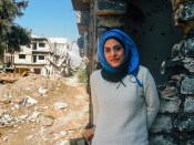 Architect and author Marwa al-Sabouni in her hometown of Homs, Syria. Once considered the capital of the revolution, Homs fell to government forces in late 2015. Much of the city lies in ruins.