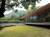 Most of the program for the urban Takenaka Carpentry Tools Museum is deftly tucked underground and surrounded with a verdant landscape.
