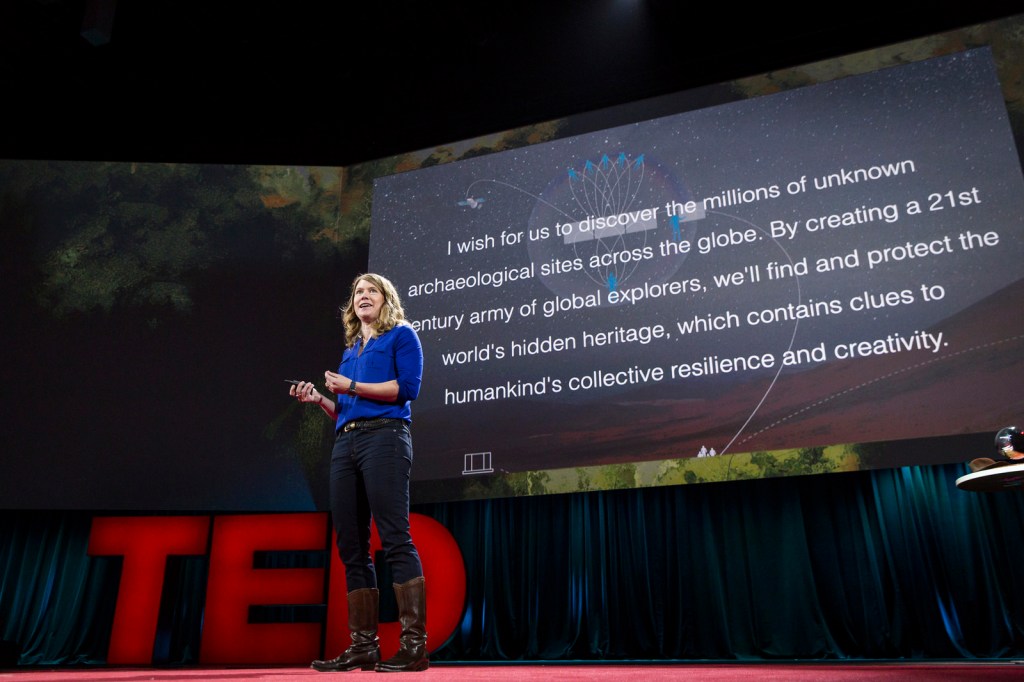 Sarah Parcak, winner of this year's TED Prize, presents at TED2016 this week in Vancouver, Canada.