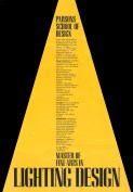 Original recruitment poster for the Master of Fine Arts in Lighting Design program at Parsons School of Design.