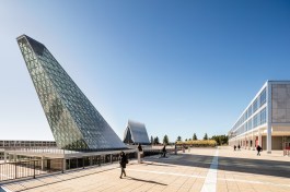Polaris Hall and the Cadet Chapel (back left)