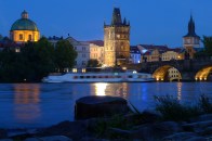 The historic Charles Bridge in Prague.