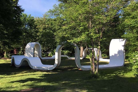 "Rounds," still during the construction process, by Sports principals Greg Corso and Molly Hunker