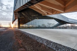 View of interior field structure from the north