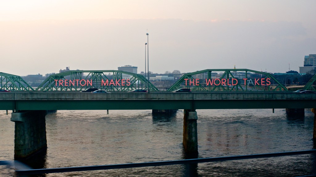 The Lower Trenton Bridge between Morrisville, Pa., and Trenton, N.J.
