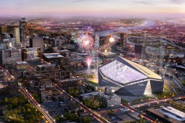 US Bank Stadium, the future home of the Minnesota Vikings, designed by HKS Architects