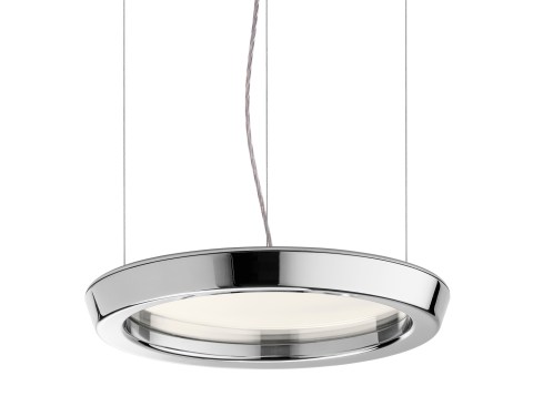 The Zirkon family of wall and ceiling luminaires includes a pendant version (shown).