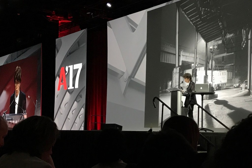 Elizabeth Diller speaking at the AIA Conference on Architecture 2017.