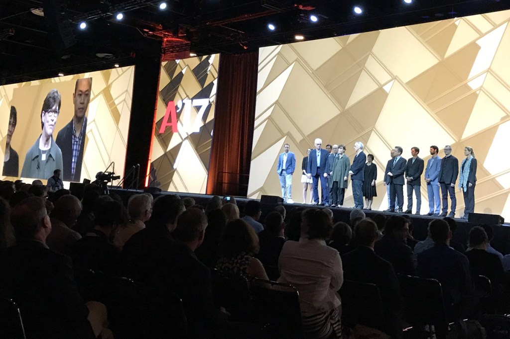 Leddy Maytum Stacy Architects accepts the 2017 AIA Architecture Firm Award.