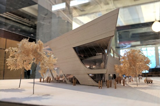 Model of Surrey City Centre Library in British Columbia