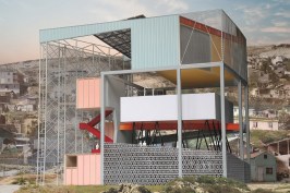 "UCSD Cross-Border Community Station: A Public Space that Educates" by Estudio Teddy Cruz + Forman, one of the exhibitors at next year's U.S. Pavilion