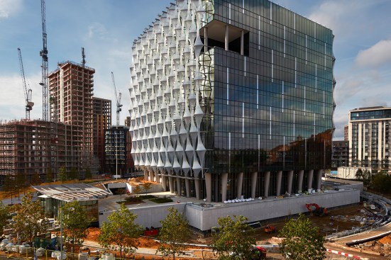 The building under construction