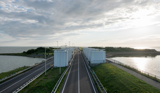 A view of the Afsluitdijk.