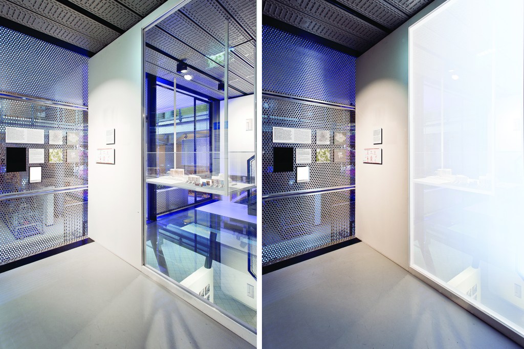 Partition wall with ALED.