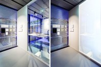 Partition wall with ALED.