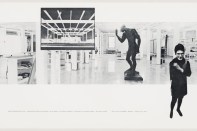 Pier Associates. Composite photograph of Phyllis Lambert and David Fix in their studio, 403–409 East Illinois Street, Chicago, c. 1970, Reproduction. Phyllis Lambert fonds, CCA. © Pier Associates