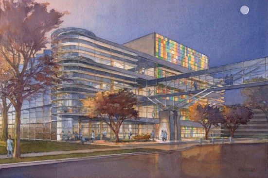 Wayne State University, Detroit, Michigan Health Sciences Research Building for Lord Aeck and Sargent, Architects