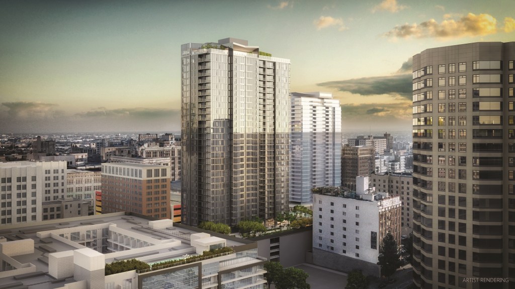 Carmel Partners’ 33-story Atelier  in Los Angeles began pre-leasing last December.
