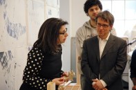 Diane Lewis with colleague Peter Schubert during a design review in 2006.