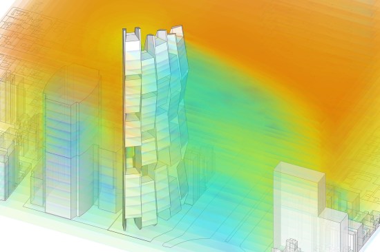 Wind analysis from student Ji Xin's project for Zero Energy Residential High-Rise, the studio co-taught by Ali Malkawi and Gordon Gill at Harvard University's Graduate School of Design this spring.