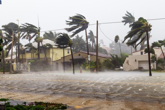 Las Olas Boulevard, Miami, during Hurricane Irma