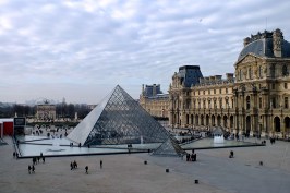 Pyramid at the Grand Louvre in Paris, designed by I.M. Pei
