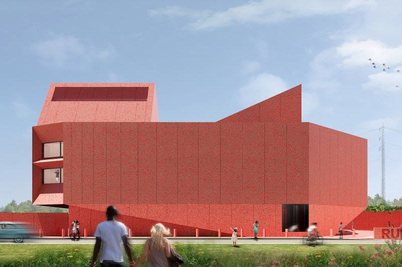 Rendering of the new Linda Pace Foundation building