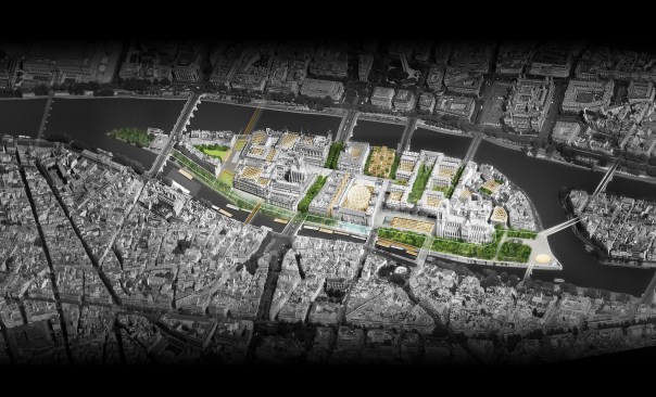 A rendering of the re-envisioned island