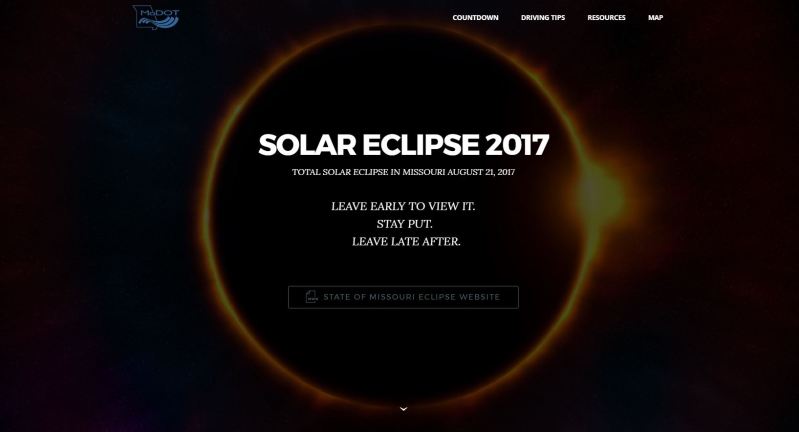 The Missouri DOT has created a separate website to inform visitors and residents of the upcoming eclipse.