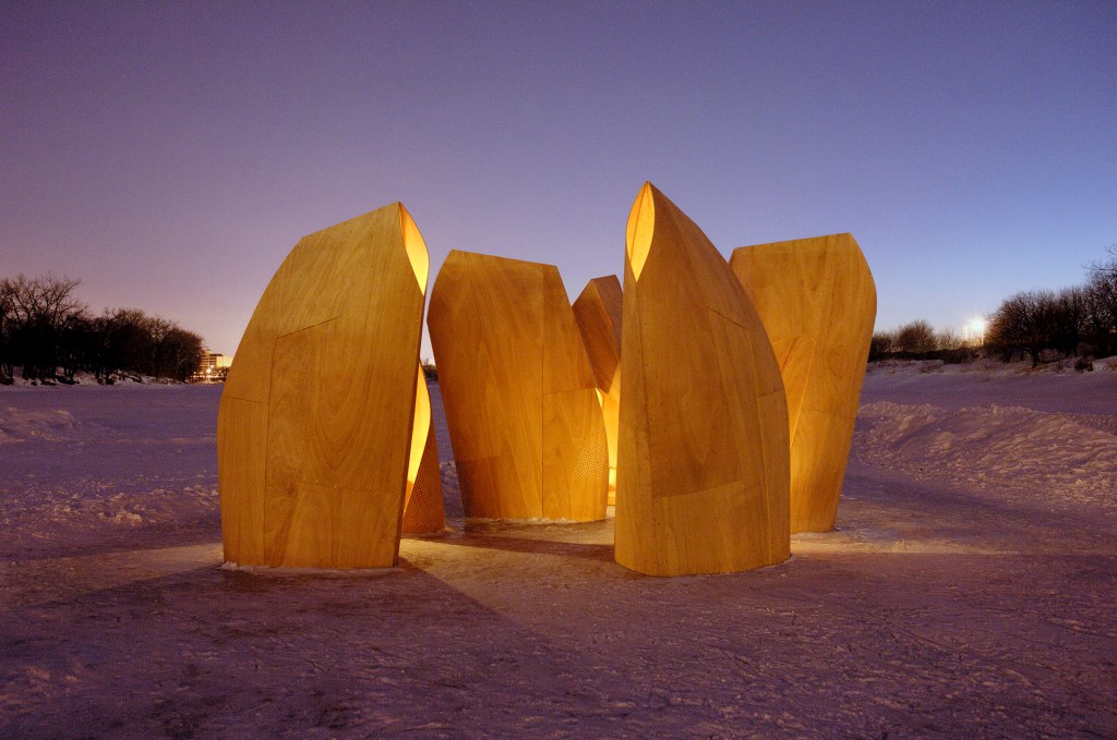 Patkau Architects, Ice skating shelters, Winnipeg, 2012