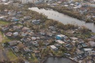 Aerial view of Puerto Rico, Sept 25, 2017, showing devastation from Hurricane Maria.