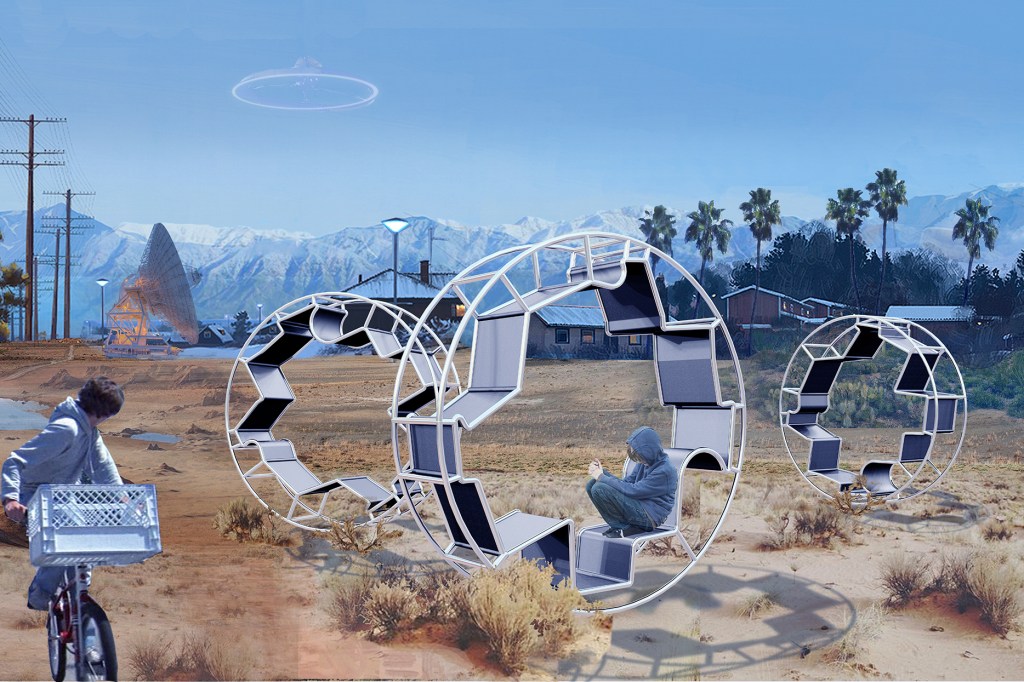 The Zero Gravity Work Wheel was designed by Marta Nowak of AN.ONYMOUS.