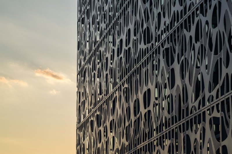Detail of the scrim.