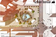 "Urban Bonsai" garden proposal for bridging generational gaps in China.